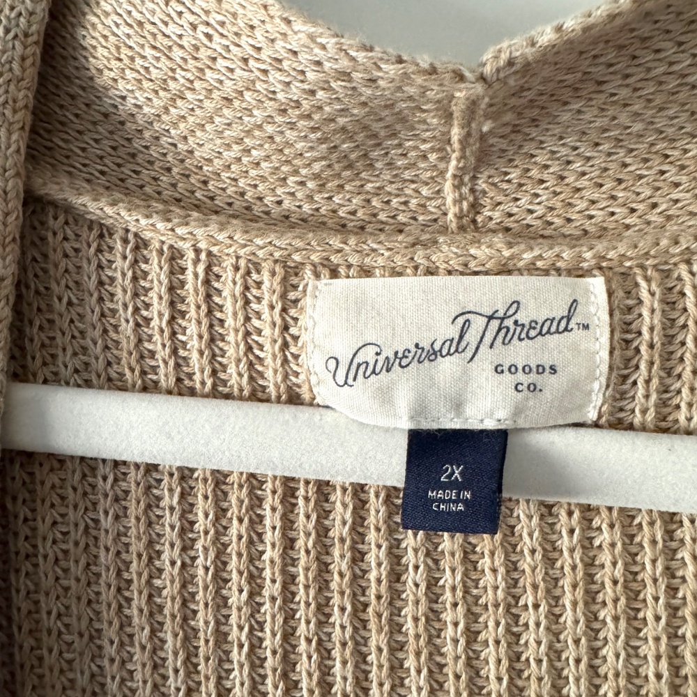 Universal Thread Tan Open Knit Long Cardigan Swea… - image 3
